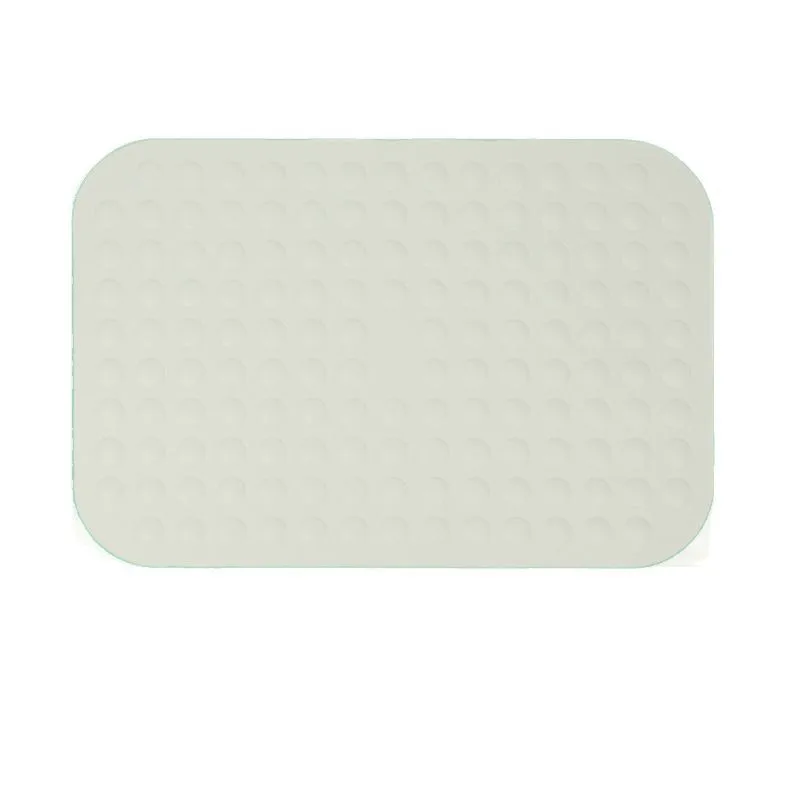 Modern Square Design Silicone Bath Mat Anti-Slip Shower Mat Odorless Eco-Friendly Solid Color Machine Made Suction Cups for manufacture