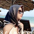 Square Scarf Square 27''inches 70cm Women's Lightweight Square Silk Feeling Neckerchief Head Uniform Scarf