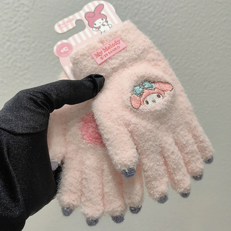 MB4 Custom Design Full Finger Cold Weather Touchscreen Running Gloves Warmers Winter Soft Gloves For Kids