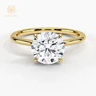 Classic 9K/14K/18K Gold White Gold Jewelry Engagement Ring Wedding Band Moissanite Ring For Women