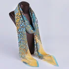 Long Scarfs Long Long 120x120cm Leopard With Leaves And Zebra Stripe Printing Scarves Custom Silk Scarfs