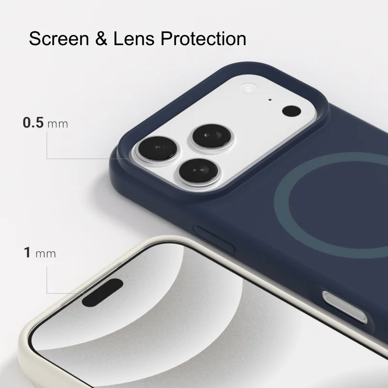 product premium magnetic liquid silicone case mobile phone case anti fingerprint shockproof for iphone 17 pro max 17 air tpu cover-8