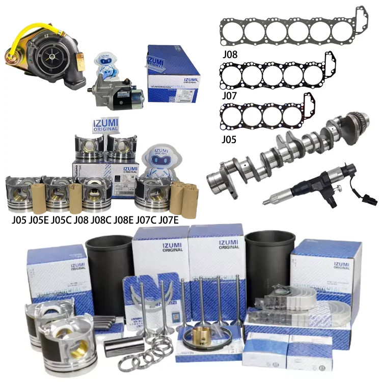 product izumi original j05e j08ct j08e j08ct diesel engine parts overhaul rebuild repair liner kit for hino-15