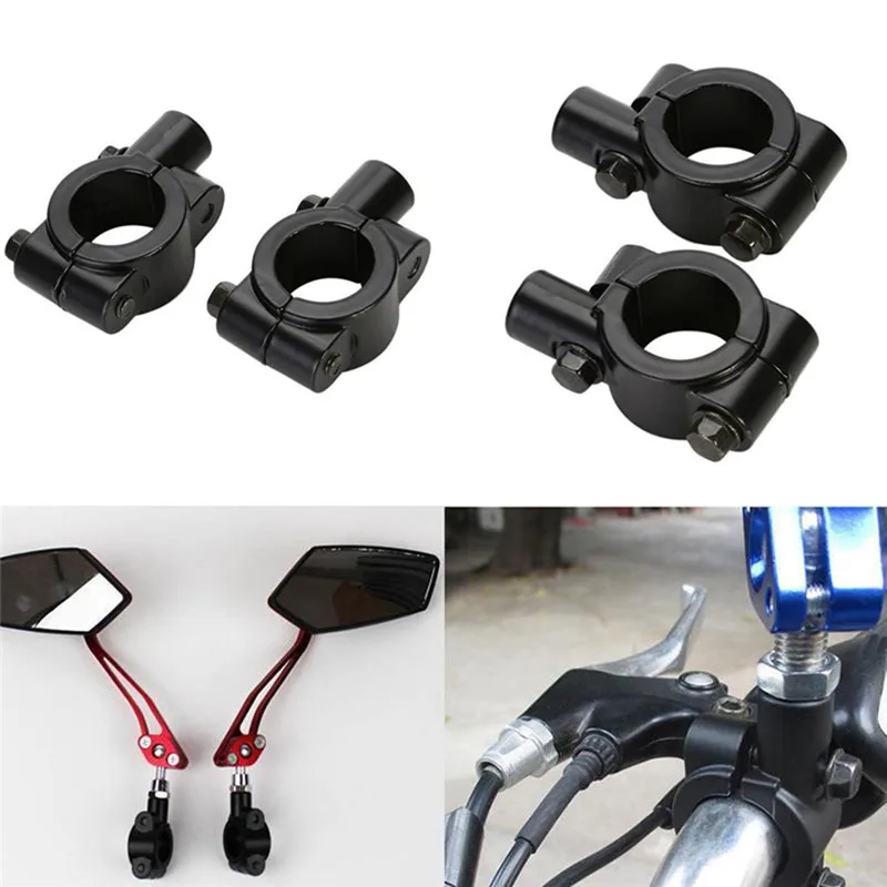 2pcs 8mm 10mm 7/8" Motorcycle Rear View Handlebar Rear View Mirror