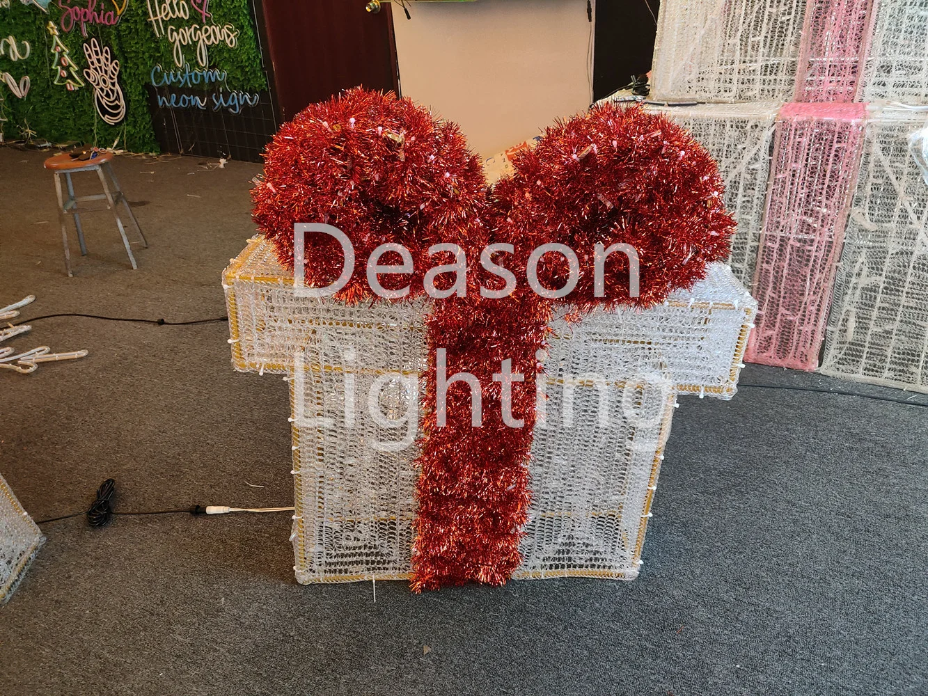 Lighted christmas gift boxes 5