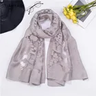 Silk Ladies New Products Summer 2020 Fashionable Long Cut Flower Silk Scarves Ladies In Bulk