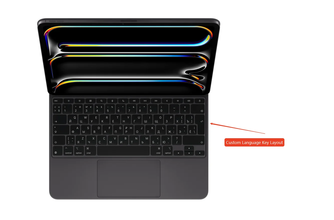product magic keyboard for ipad pro 13 inch m5 2025 6 row keys 14 key function row for quick access russian german keyboard layout-9