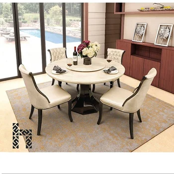 Cairo Round juego de comedor marble dining table and chairs dining tables
