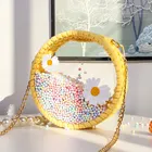 Bag Lady Daisy 2021 Round Acrylic Braided Bag Chain Slanting Lady Cross Bag Transparent Shoulder Bag