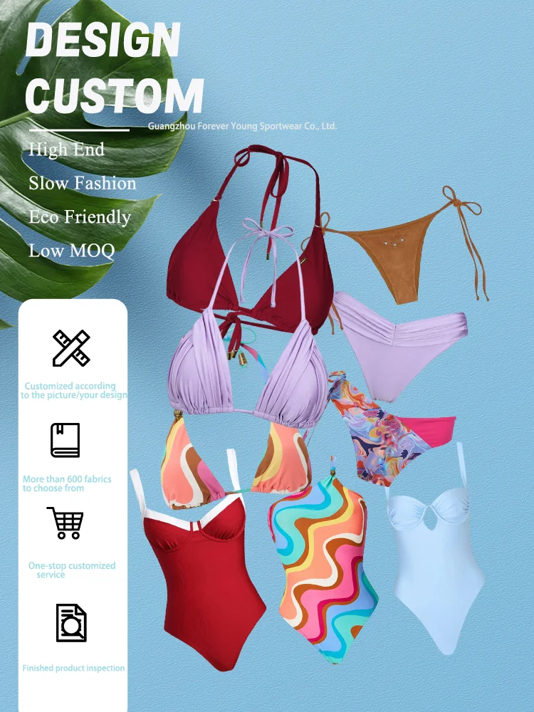 Popular Custom Bikini Drawstring String Bikini Set Thong Sexy Bikinis Beachwear Bathing Suit