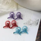 Earrings Earrings Cute Clear Jelly Color Resin Acrylic Twisted Knot Stud Earrings For Girls