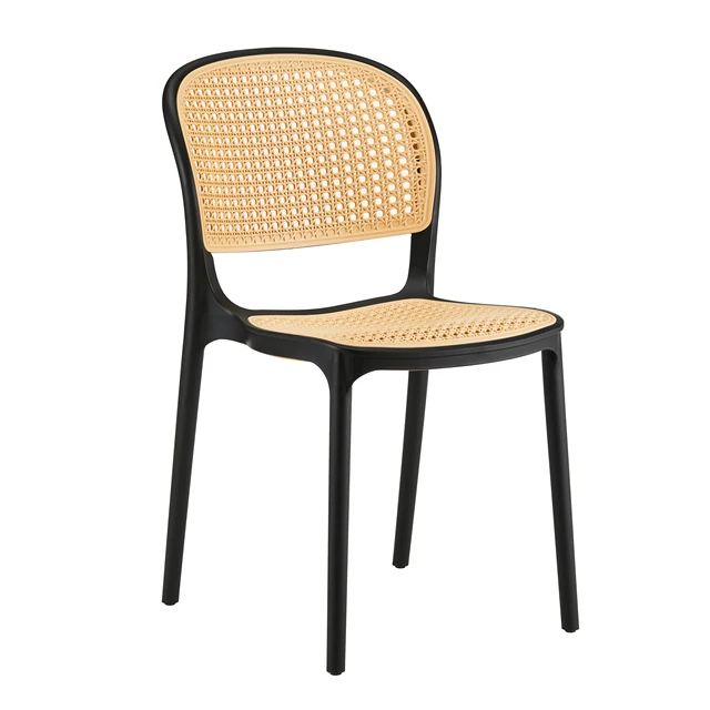 Wholesale Outdoor Modern Nordic Rattan Restaurant/cafe Bistro Dining Chair Material for Home Furniture Customizable PP Foldable