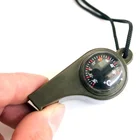 Compass 3 In 1 Outdoor Camping Climbing Survival Whistle With Thermometer And Compass Survival Kit