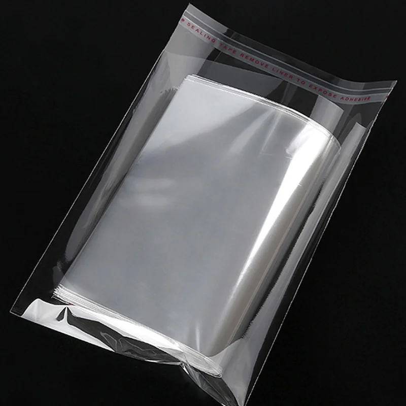 Self-Sealing Transparent Plastic Bag for Clothing and Socks Hot Stamping Surface PE Frosted Zipper for Packing