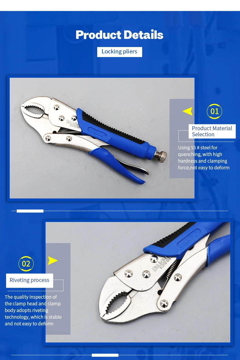 High Quality Hardware Hand Tools Locking Pliers For Professional Use