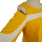 Long Sleeve A-line Silhouette Long Set-in Sleeve Ladies Cold Shouder Tunic Knit Top