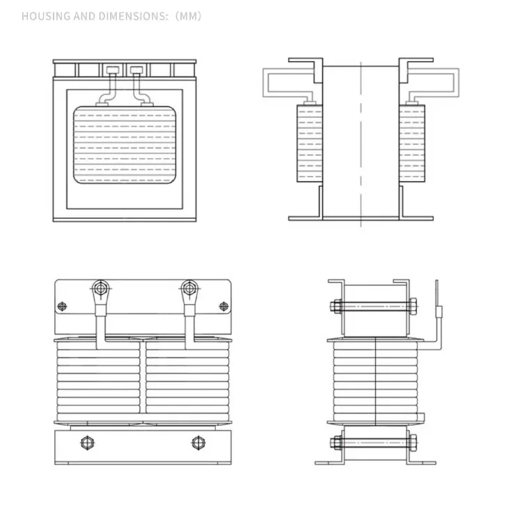 UL 508 Certified 220V 3A 5A 10A 12A 15A 20A 25A 30A 40A 50A 60A 80A 100A Single-phase AC Line Reactor manufacture