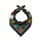 Scarf Black Red Red Bandana Custom Print 100% Cotton Sport Square Scarf Black Red Paisley Headband Bandana Printed