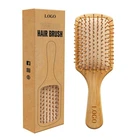 Massage Wooden Brush Massage Brush Scalp Massage Paddle Detangling Natural Wooden Bamboo Hair Brush