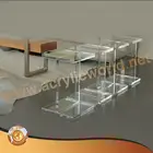 Lucite Modern Design Cheap Acrylic Desk Clear Perspex Lucite U Shaped Computer/writing Cheap Acrylic Desk