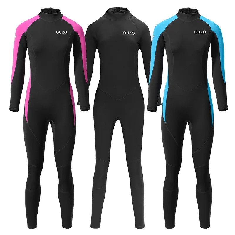 1.5mm Women Long Sleeve Jellyfish Swimming Suit Surfing Snorkeling Stocking Set Sailing One Piece Wetsuit