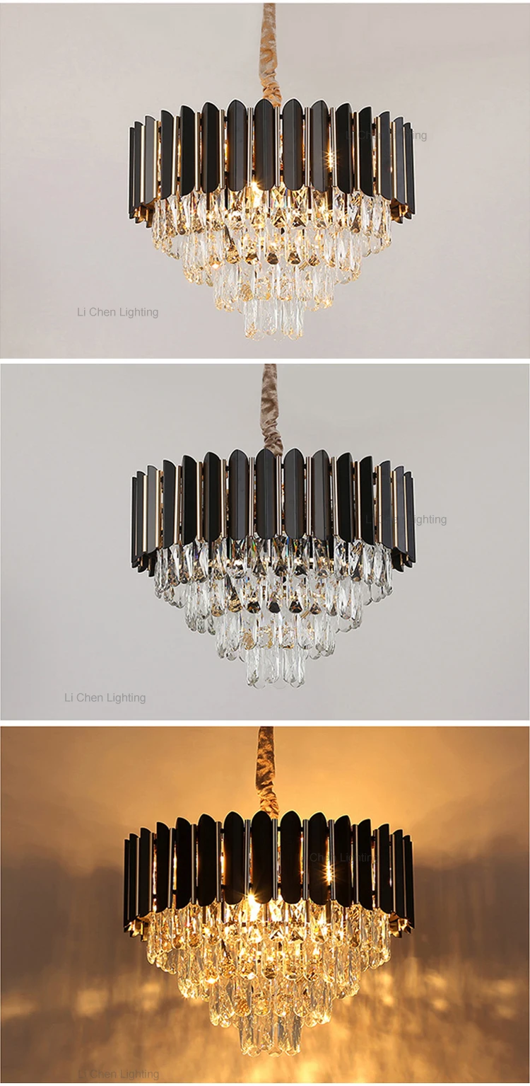 p0060 modern design residential living room bedroom decoration crystal luxury led pendant lamp -2