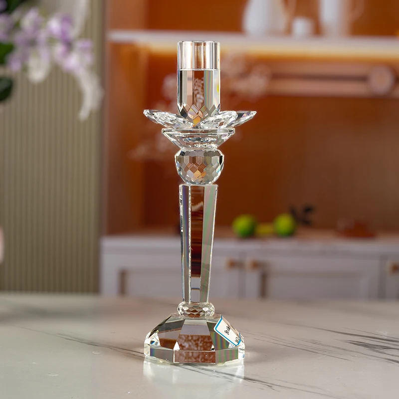 product small bridge lotus pillar candle holder elegant high end wedding furniture decoration candle holder-9