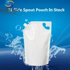 Water Bag Water Bag Spout In Stock 1L White Color Stand Up Spout Pouch With Handle Water Bag