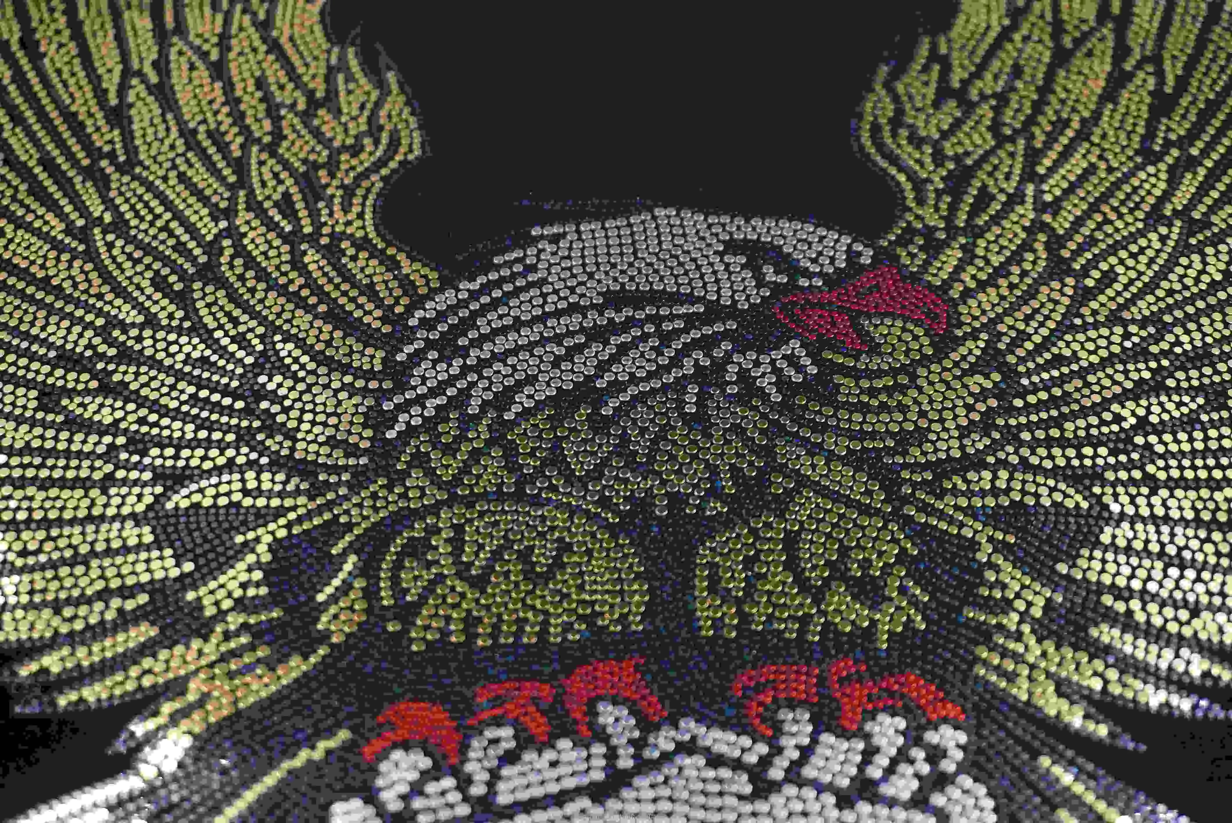 golden eagle with wings hotfix heat press glitter sequin iron on transfer rhinestone design eagle