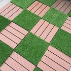 WPC Tile Faux Grass Interlocking Floor Tiles Plastic Wood Decking Outdoor Swimming Pool Tiles