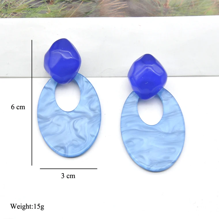 Custom new acrylic material spring summer fashion trend earrings 2021