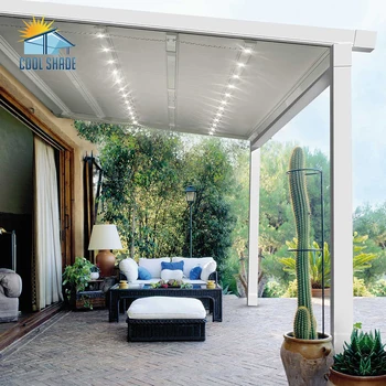 Modern Outdoor Motorized Awning Pvc Pergola Retractable Awnings With