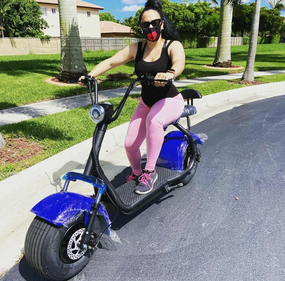 [USA EU CN Stock] 2 wheels 1000w/2000w/3000w 60v high speed 25-60km/h fat tire electric scooter citycoco scrooser