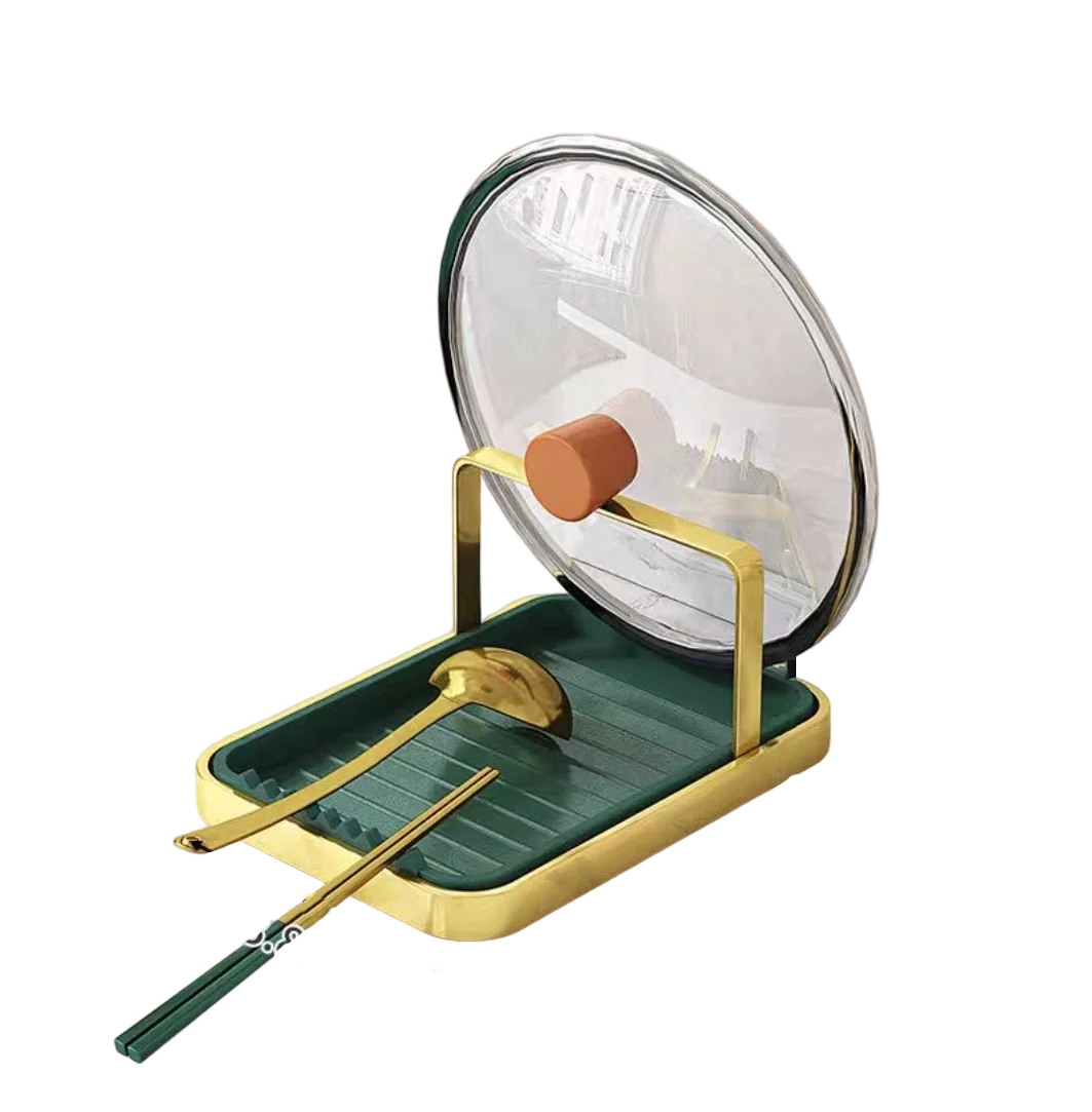 kitchen metal Chopping pan soup spoon ladle pot lid cover Utensil Drying storage Organizer display hanger stand holder rest Rack