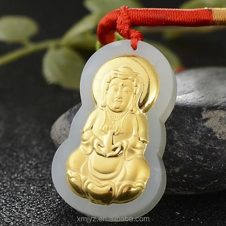 Buy Jade Bead Necklace Budda,18k Gold 