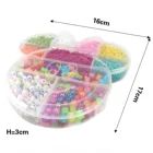 Toy Wholesale Colorful DIY Plastic Box Beads 4mm Seed Glass Beads Toy For Kids Craft Projects