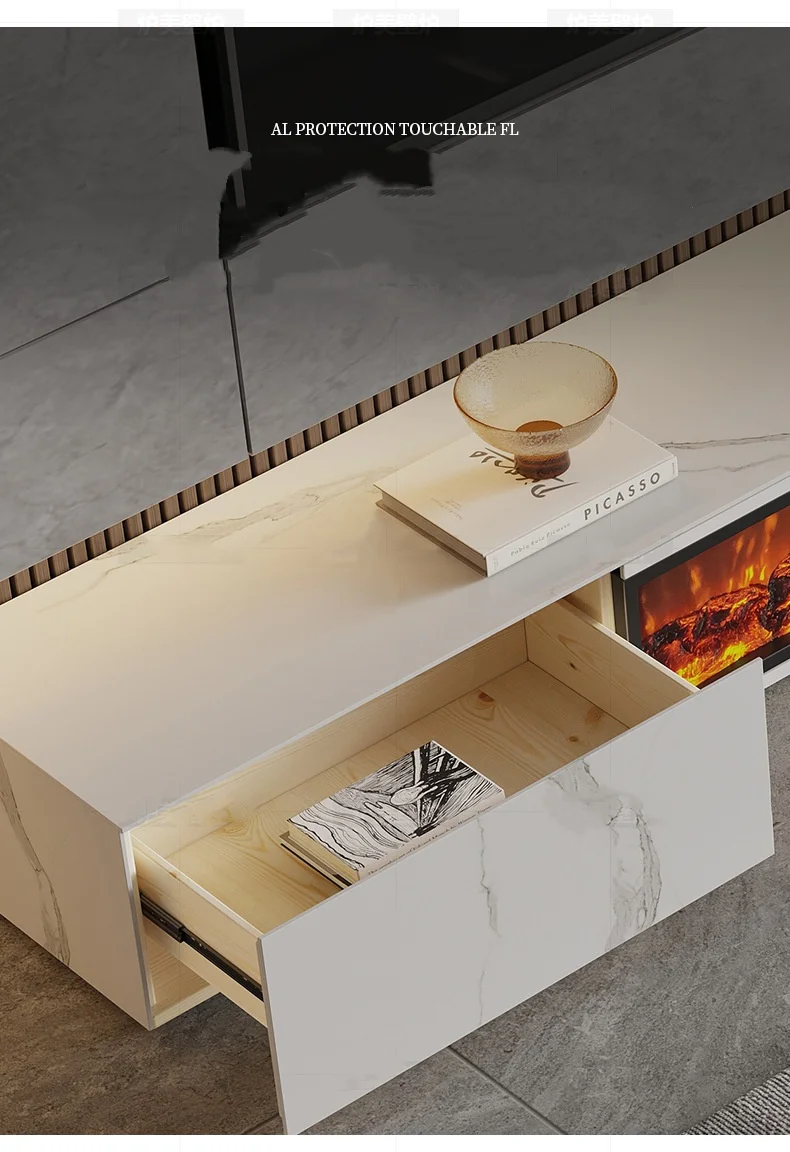 Electric Fireplace, LED, Wood - detail 16