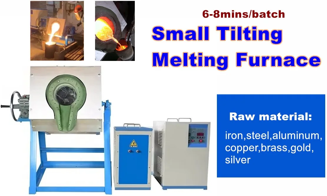 20kg recycling scrap iron melting induction heating eelectric smelting cast furnace steel metal foundry equipment