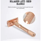 Shaving Handles Custom Luxury Eco Friendly 0 Waste Reusable Double Edge Shaving Gold Extension Handle Safety Razor