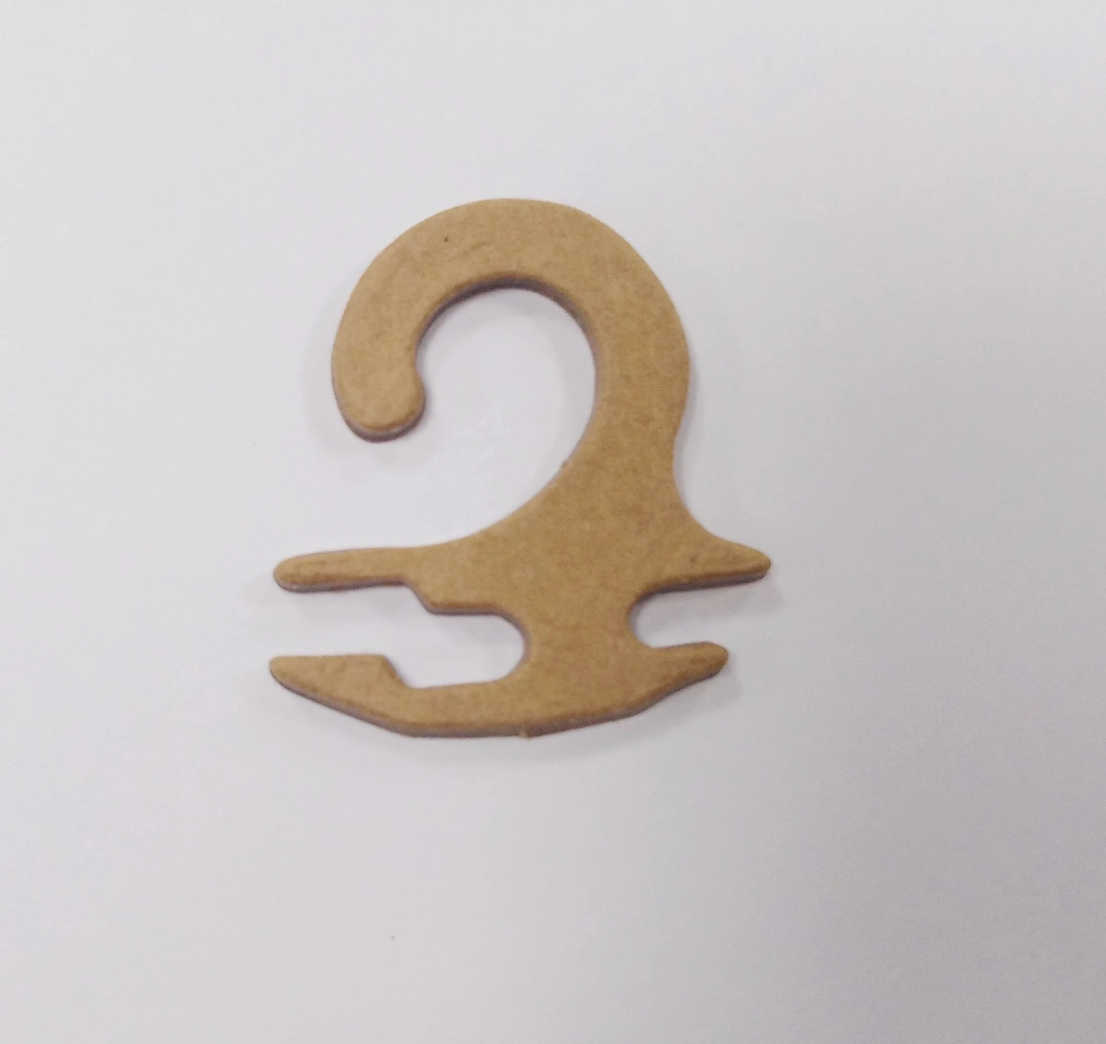 28x28mm Cardboard Hooks Paper Hanger Hooks 1.5mm Thickness For Sock Packaging