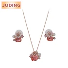 Jewelry New Chrysanthemum Design Jewelry Set Romantic Small Fresh Gold-plated Zircon Jewelry Set