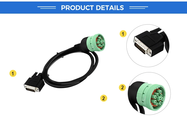 product custom j1939 db16 pin female cable harness with 1 year warranty-3