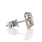 Diamond Earrings Earringsroundround Silver 925 Small Diamond Stud Earrings Moissanite Diamond Earrings
