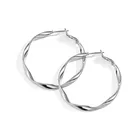 Hoops Earrings Trendy Wholesale Hypoallergenic 40mm 50mm Stainless Steel Jewelry Hoops Earrings For Women