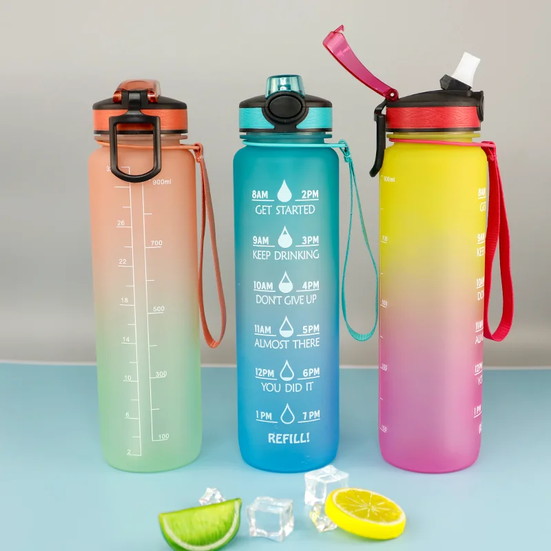 Plastic Water Bottle Women Men Kids Drinkware 32OZ 1000ML Hot Sale Summer For Fitness Gym Custom Logo