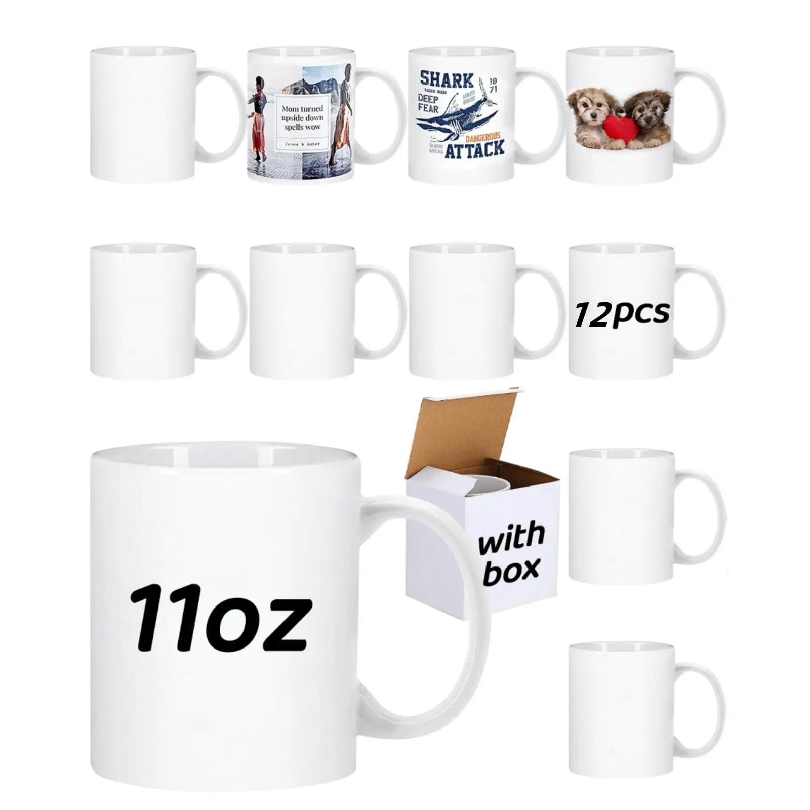 Blank Sublimation Mugs Sublimation Glaze Cup Ceramic Printing Latest Design 11oz 3a White Country Custom Coffee Mugs HANDGRIP