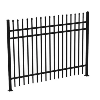 Hot Sale Modern Metal Fence Galvanized Picket Wrought Iron Steel Fence Panels Heat Treated PVC Outdoor Garden Use