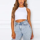Women White Tank Women Custom Print White Tank Top Sportswear Crop Top Tank Gym Sport Workout Women Sexy Tank Top