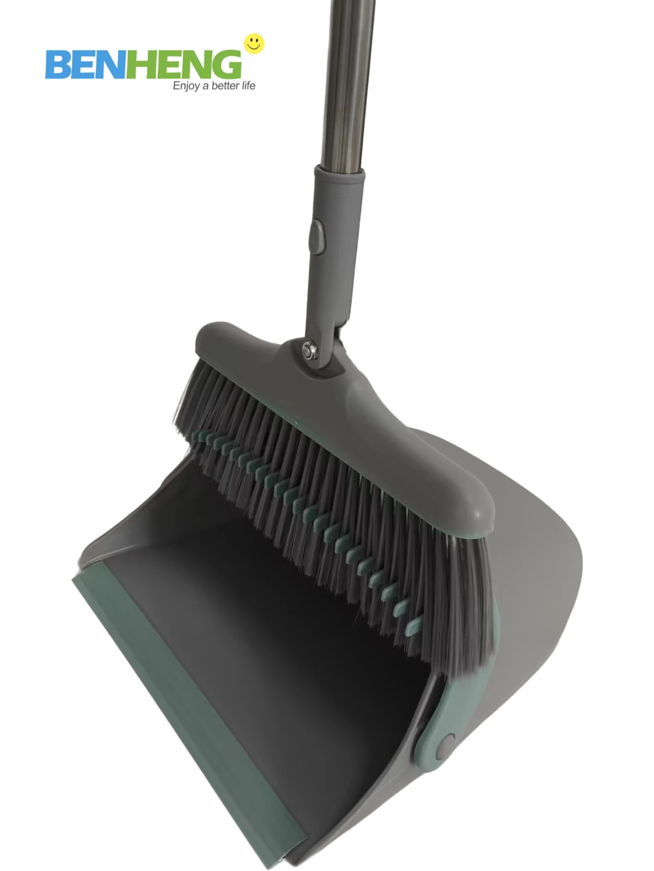 Factory Price 2025 Hot Sale Folding Broom and Dustpan Set Three-section Pole Broom Dustpan with PET Bristle, Household Items