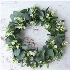 Artificial Artificial Wreath High Quality White Wedding Round Plastic Artificial Wreath